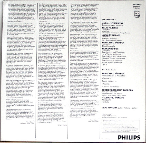 Pepe Romero ~ Jeux Interdits / Recuerdos De La Alhambra / Asturias (Vinyl) - Djungel & Jazz