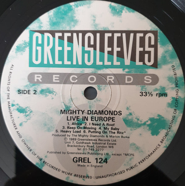 Mighty Diamonds* : Live In Europe (LP, Album)