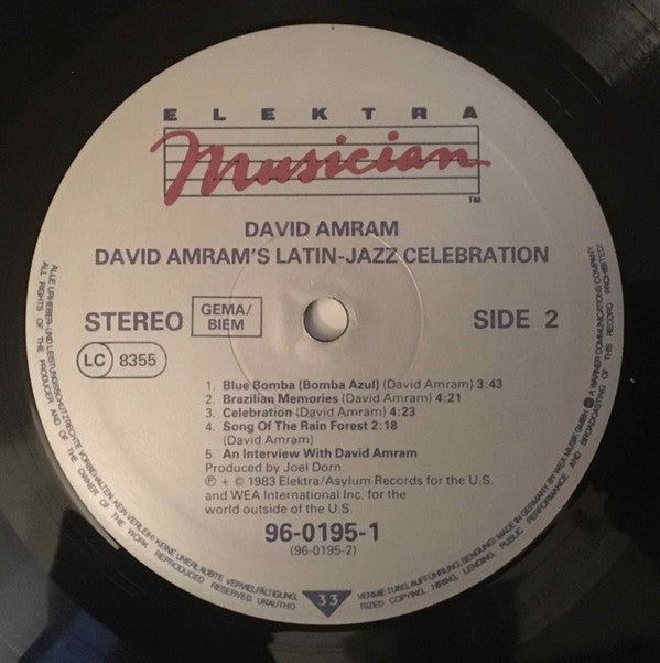 David Amram And Friends ~ Latin-Jazz Celebration (Vinyl) - Djungel & Jazz