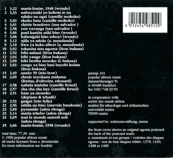 Various ~ Ngoma, The Early Years, 1948-1960 (Vinyl) - Djungel & Jazz