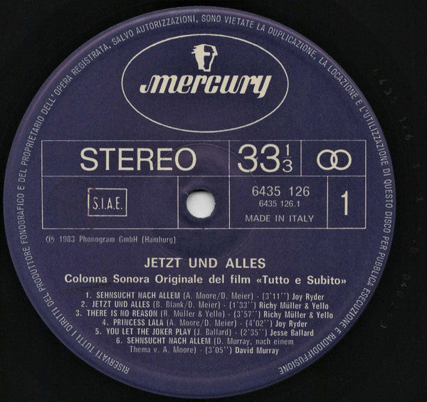 Various : Tutto E Subito (LP)