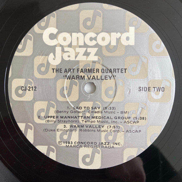 Art Farmer Quartet ~ Warm Valley (Vinyl) - Djungel & Jazz