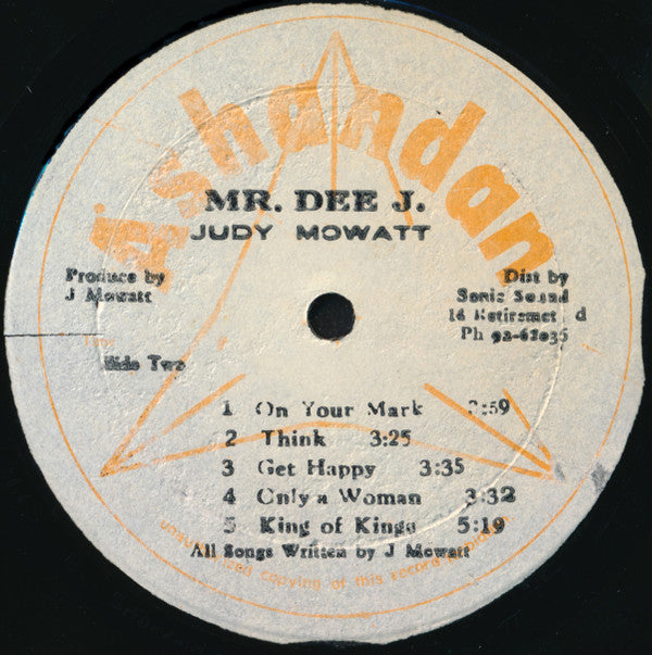 Judy Mowatt : Mr. Dee-J (LP, Album)