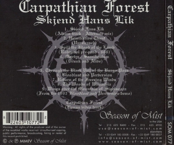 Carpathian Forest ~ Skjend Hans Lik (Vinyl) - Djungel & Jazz