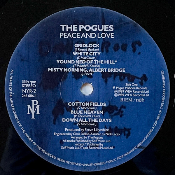 The Pogues ~ Peace And Love (Vinyl) - Djungel & Jazz