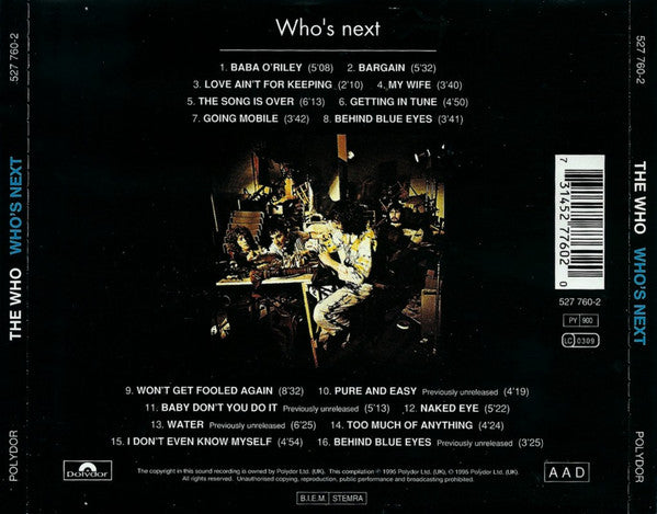 The Who ~ Who's Next (Vinyl) - Djungel & Jazz