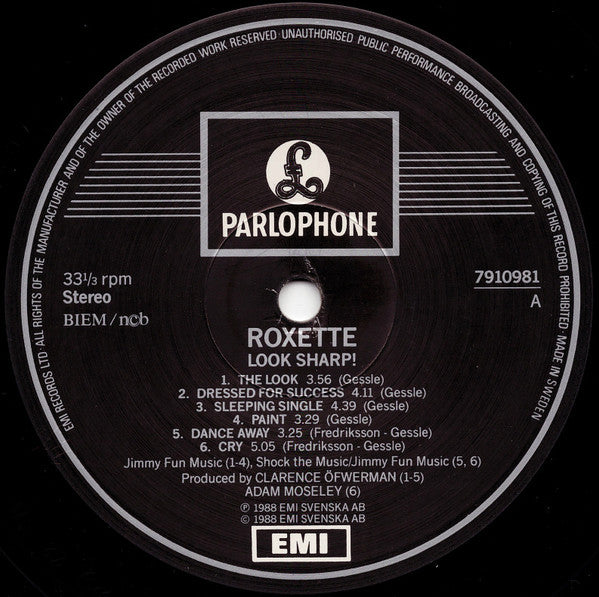 Roxette ~ Look Sharp! (Vinyl) - Djungel & Jazz