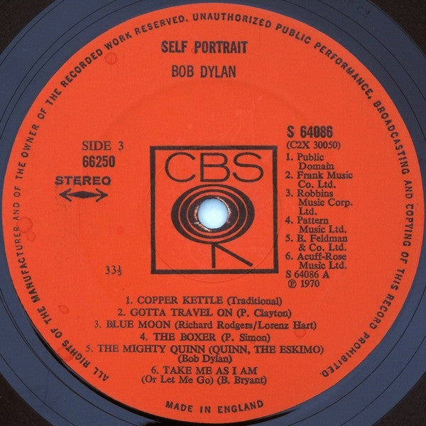 Bob Dylan ~ Self Portrait (Vinyl) - Djungel & Jazz