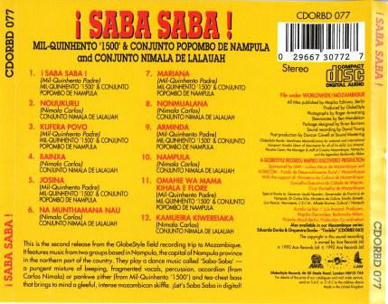 Mil-Quinhento '1500' & Conjunto Popombo De Nampula And Cunjunto Nimala De Lalauah ~ ¡Saba Saba! (Vinyl) - Djungel & Jazz