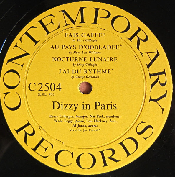 Dizzy Gillespie ~ Dizzy In Paris (Vinyl) - Djungel & Jazz