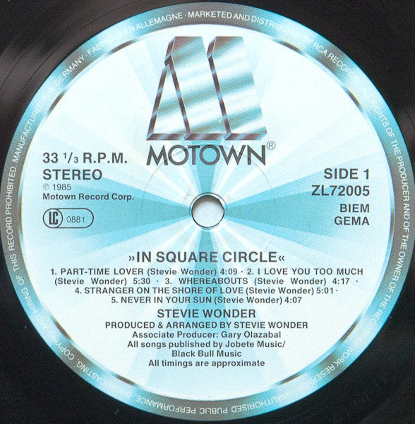 Stevie Wonder ~ In Square Circle (Vinyl) - Djungel & Jazz