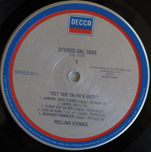 The Rolling Stones ~ Get Yer Ya-Ya's Out! - The Rolling Stones In Concert (Vinyl) - Djungel & Jazz