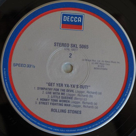 The Rolling Stones ~ Get Yer Ya-Ya's Out! - The Rolling Stones In Concert (Vinyl) - Djungel & Jazz