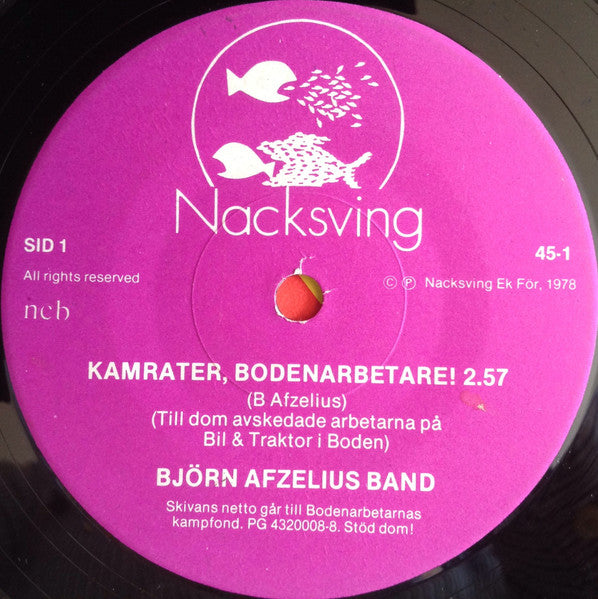 Björn Afzelius Band, Nationalteatern ~ Kamrater, Bodenarbetare! / Rädda Varven! (Vinyl) - Djungel & Jazz