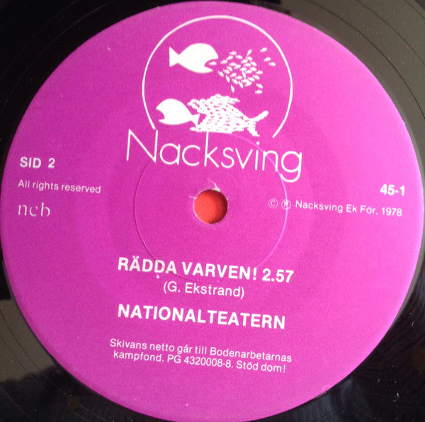 Björn Afzelius Band, Nationalteatern ~ Kamrater, Bodenarbetare! / Rädda Varven! (Vinyl) - Djungel & Jazz