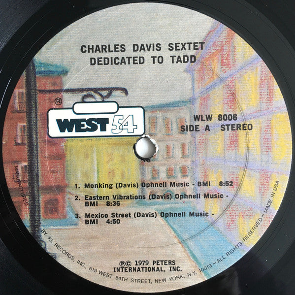 Charles Davis Sextet ~ Dedicated To Tadd (Vinyl) - Djungel & Jazz