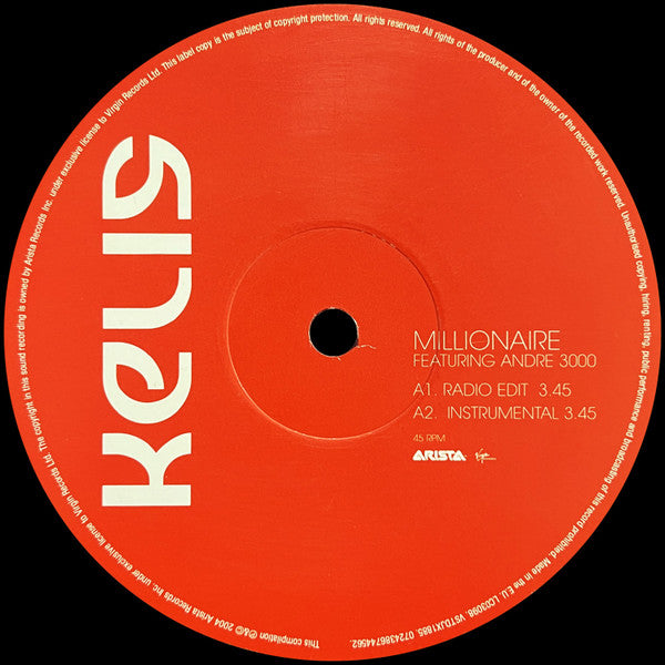 Kelis : Millionaire (12", Promo)
