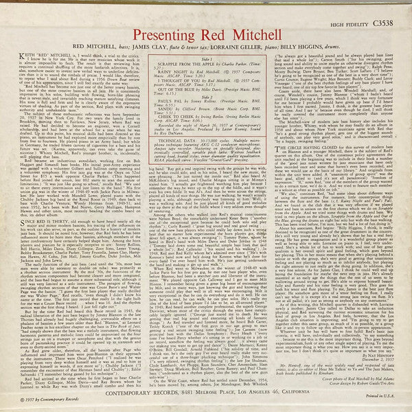 Red Mitchell ~ Presenting Red Mitchell (Vinyl) - Djungel & Jazz