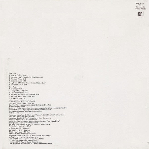 Captain Beefheart And The Magic Band ~ Clear Spot (Vinyl) - Djungel & Jazz