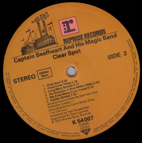Captain Beefheart And The Magic Band ~ Clear Spot (Vinyl) - Djungel & Jazz