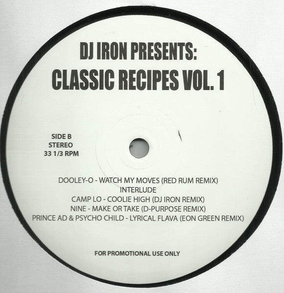 DJ Iron ~ Dj Iron Presents: 'Classic Recipes Vol.1' (Vinyl) - Djungel & Jazz