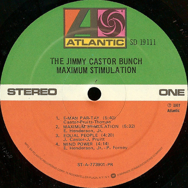 The Jimmy Castor Bunch : Maximum Stimulation (LP, Album, PR )