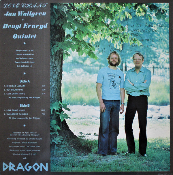 Jan Wallgren, Bengt Ernryd ~ Love Chant (Vinyl) - Djungel & Jazz