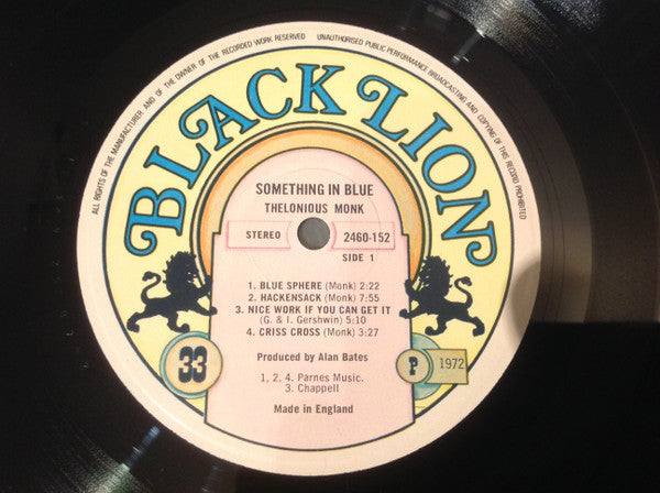 Thelonious Monk ~ Something In Blue (Vinyl) - Djungel & Jazz