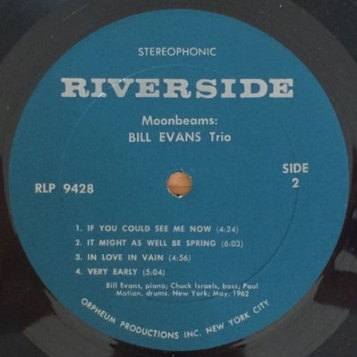 The Bill Evans Trio : Moon Beams (LP, Album, RE)