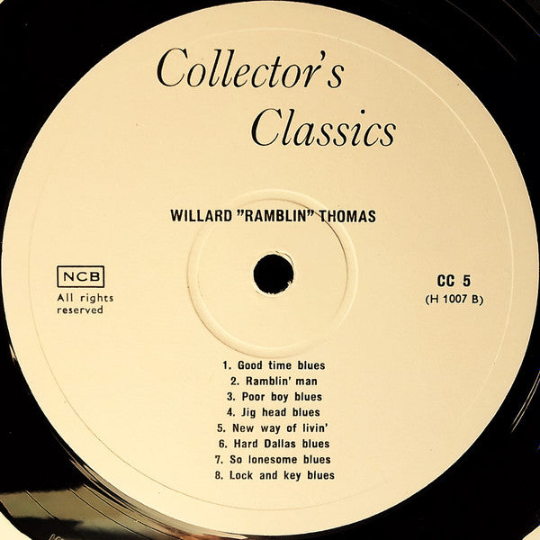 Blind Lemon Jefferson / Willard "Ramblin" Thomas ~ Blind Lemon Jefferson / Willard "Ramblin" Thomas (Vinyl) - Djungel & Jazz