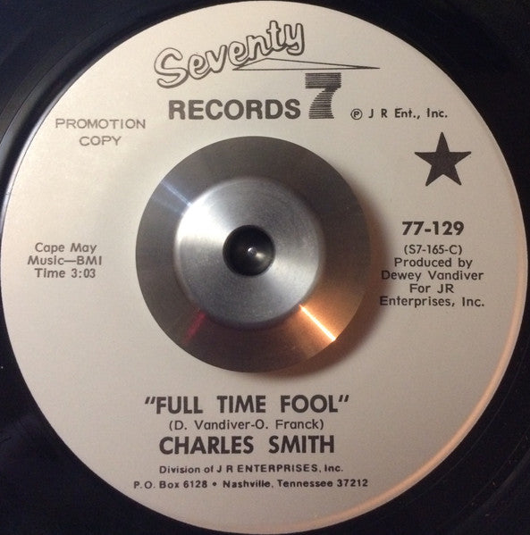 Charles Smith (13) : Full Time Fool (7", Promo)