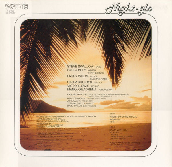 Carla Bley with Steve Swallow ~ Night-glo (Vinyl) - Djungel & Jazz