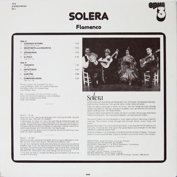Solera (2) : Flamenco (LP, Album, Mono)