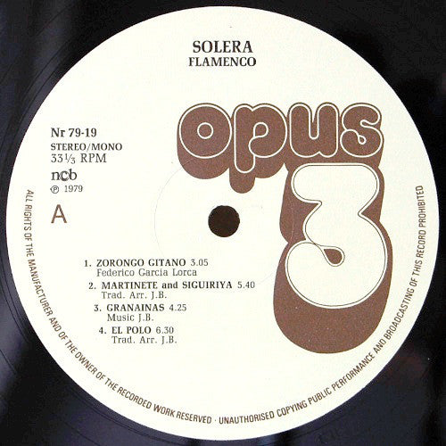 Solera (2) : Flamenco (LP, Album, Mono)