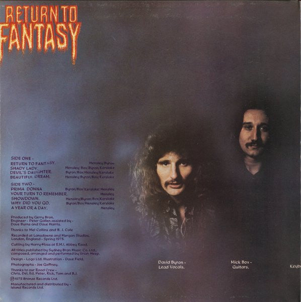 Uriah Heep : Return To Fantasy (LP, Album)