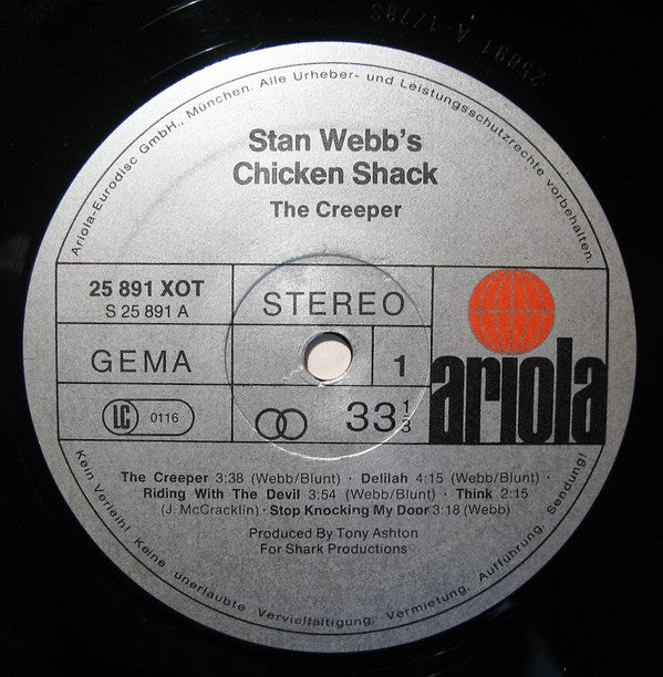Stan Webb's Chicken Shack ~ The Creeper (Vinyl) - Djungel & Jazz