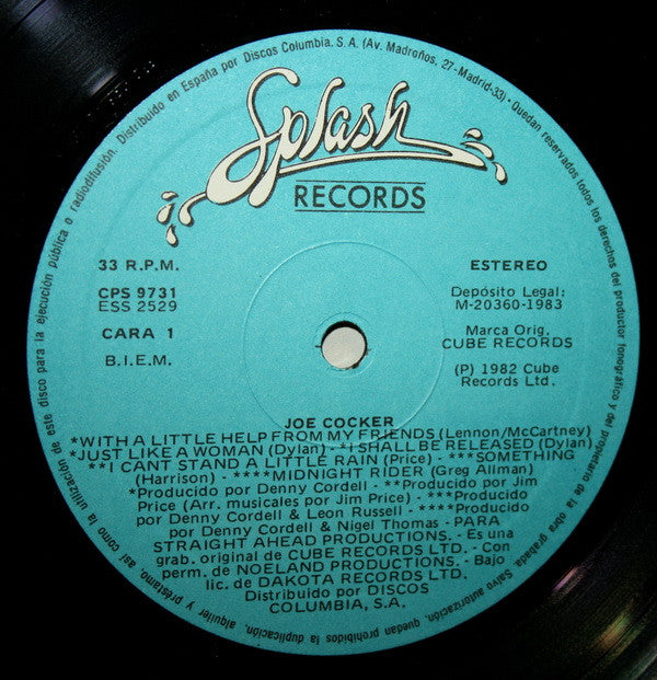 Joe Cocker ~ Joe Cocker (Vinyl) - Djungel & Jazz
