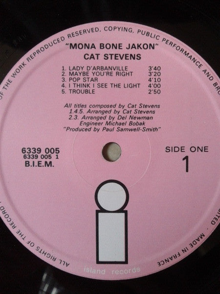 Cat Stevens ~ Mona Bone Jakon (Vinyl) - Djungel & Jazz