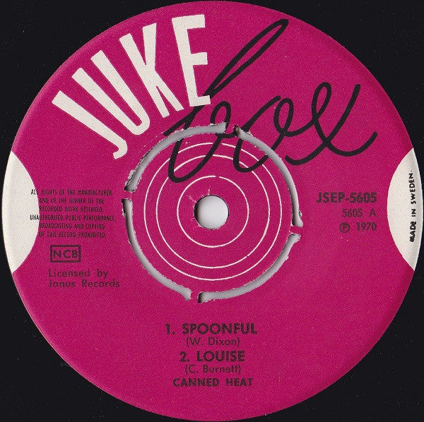 Canned Heat / Johnny Winter ~ Spoonful / Louise / Parchman Farm / Leavin' Blues (Vinyl) - Djungel & Jazz