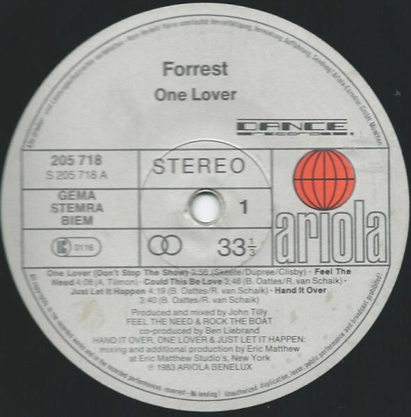 Forrest ~ One Lover (Vinyl) - Djungel & Jazz