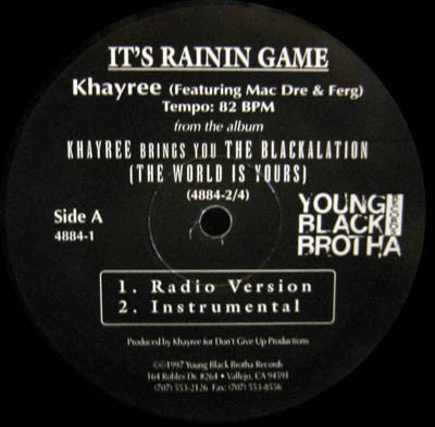 Khayree ~ It's Rainin Game (Vinyl) - Djungel & Jazz