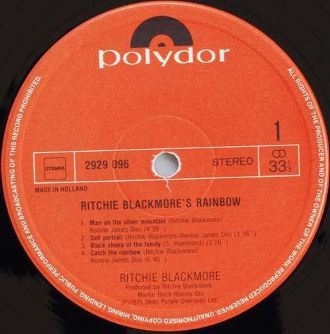 Rainbow ~ Ritchie Blackmore's Rainbow (Vinyl) - Djungel & Jazz