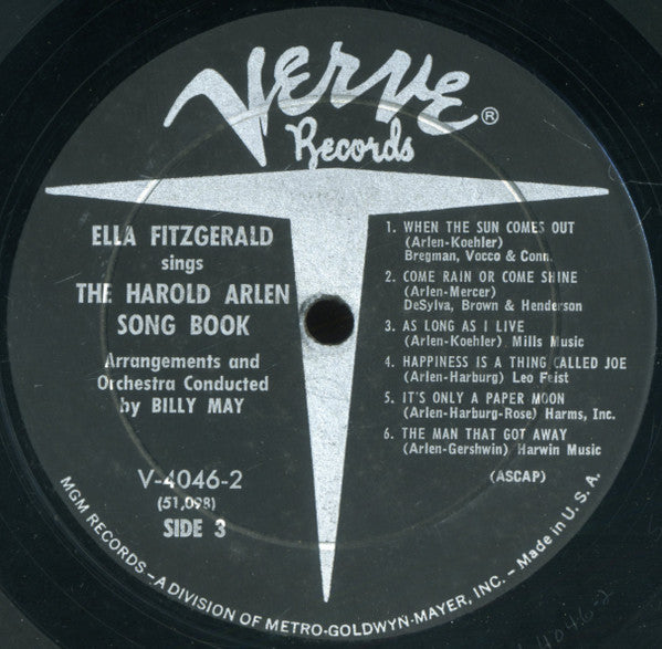 Ella Fitzgerald ~ Ella Fitzgerald Sings The Harold Arlen Song Book (Vinyl) - Djungel & Jazz