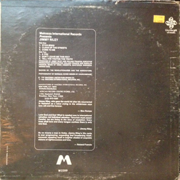 Jimmy Riley : Makossa International Records Presents Jimmy Riley (LP, Album)
