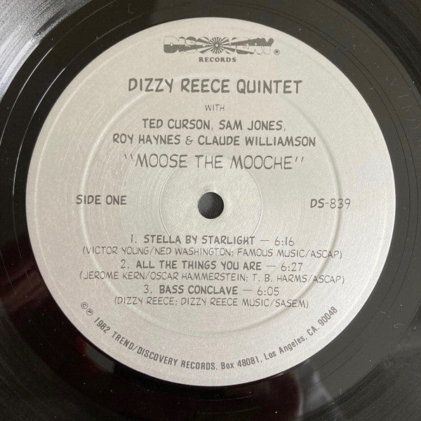 Dizzy Reece Quintet ~ Moose The Mooche (Vinyl) - Djungel & Jazz