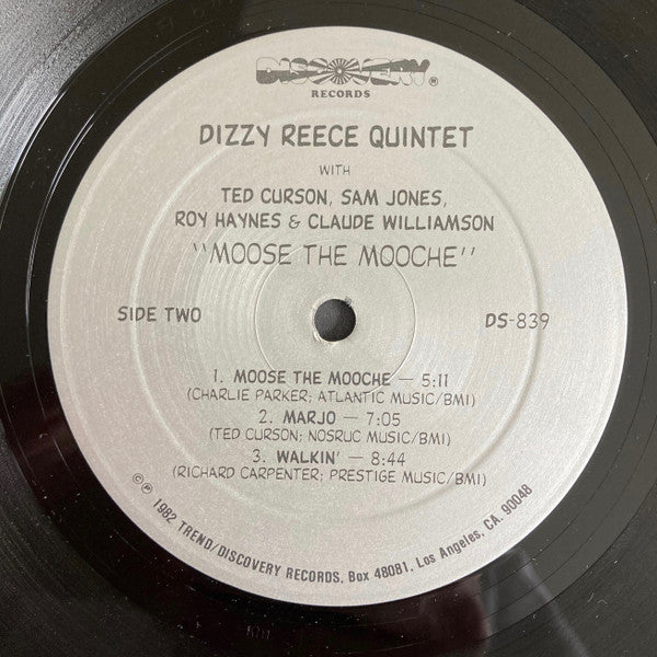 Dizzy Reece Quintet ~ Moose The Mooche (Vinyl) - Djungel & Jazz