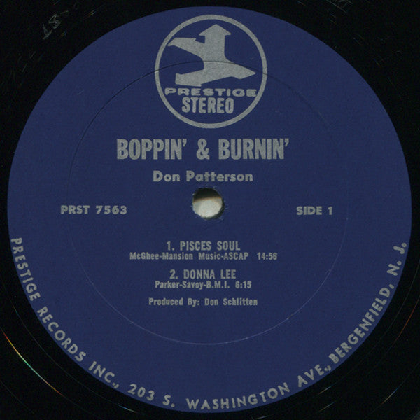 Don Patterson : Boppin' & Burnin' (LP, Album)