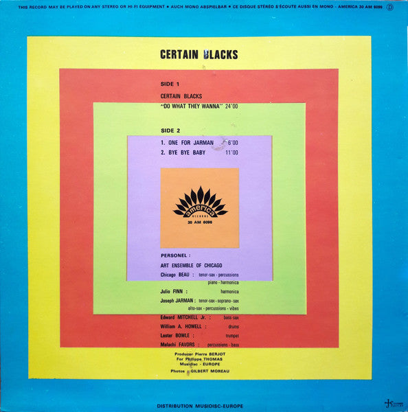 The Art Ensemble Of Chicago ~ Certain Blacks (Vinyl) - Djungel & Jazz