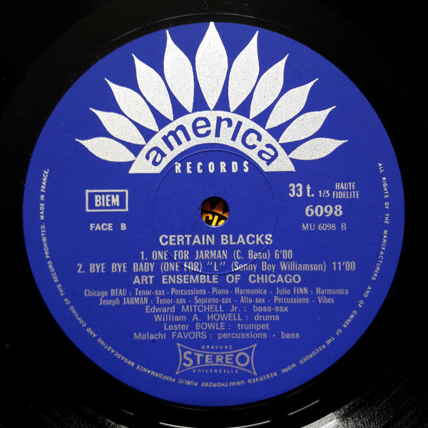 The Art Ensemble Of Chicago ~ Certain Blacks (Vinyl) - Djungel & Jazz