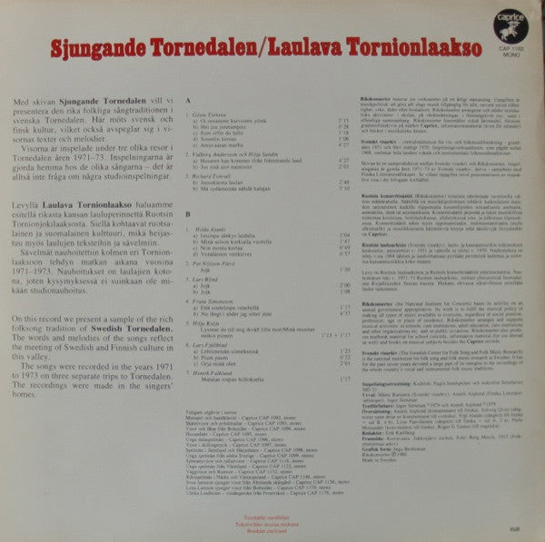 Various ~ Sjungande Tornedalen = Laulava Tornionlaakso (Vinyl) - Djungel & Jazz